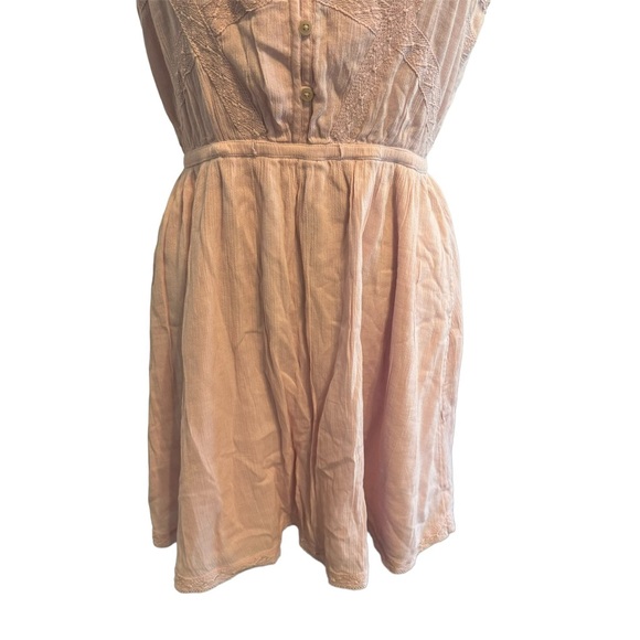 Abercrombie & Fitch size Large Pink Sleeveless Dress Button Front - Picture 3 of 10